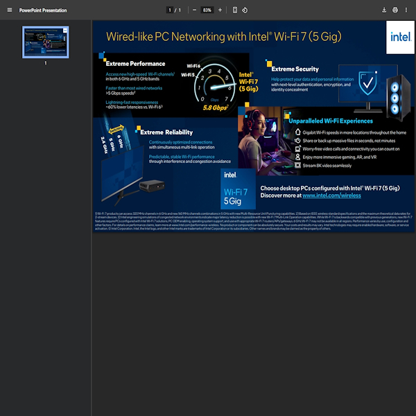 Read more about the article Wired-like PC Networking with Intel® Wi-Fi 7 (5 Gig) | Infographic
