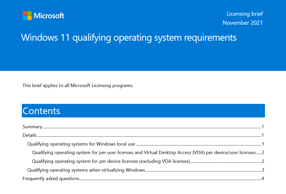 Read more about the article Windows 11 Licensing Overview