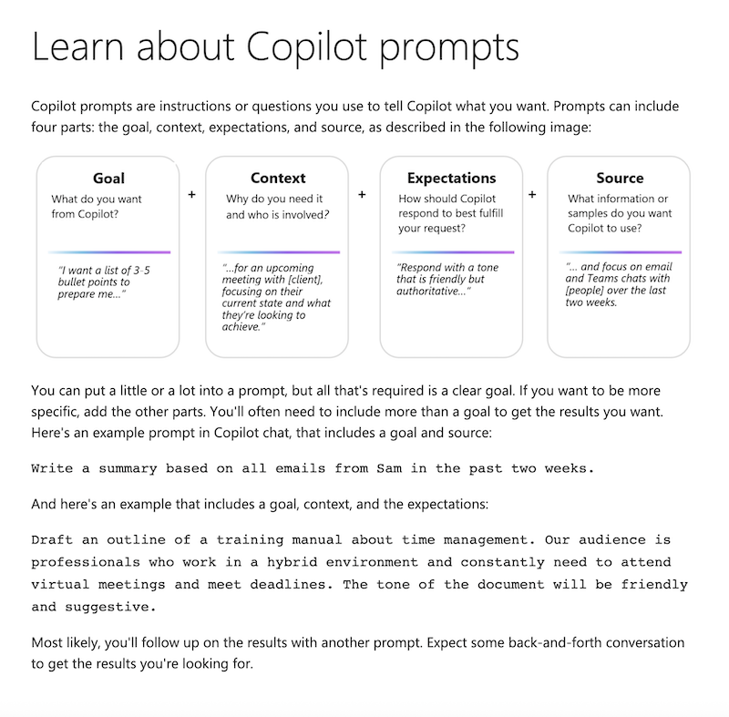 Read more about the article Learn about Copilot prompts