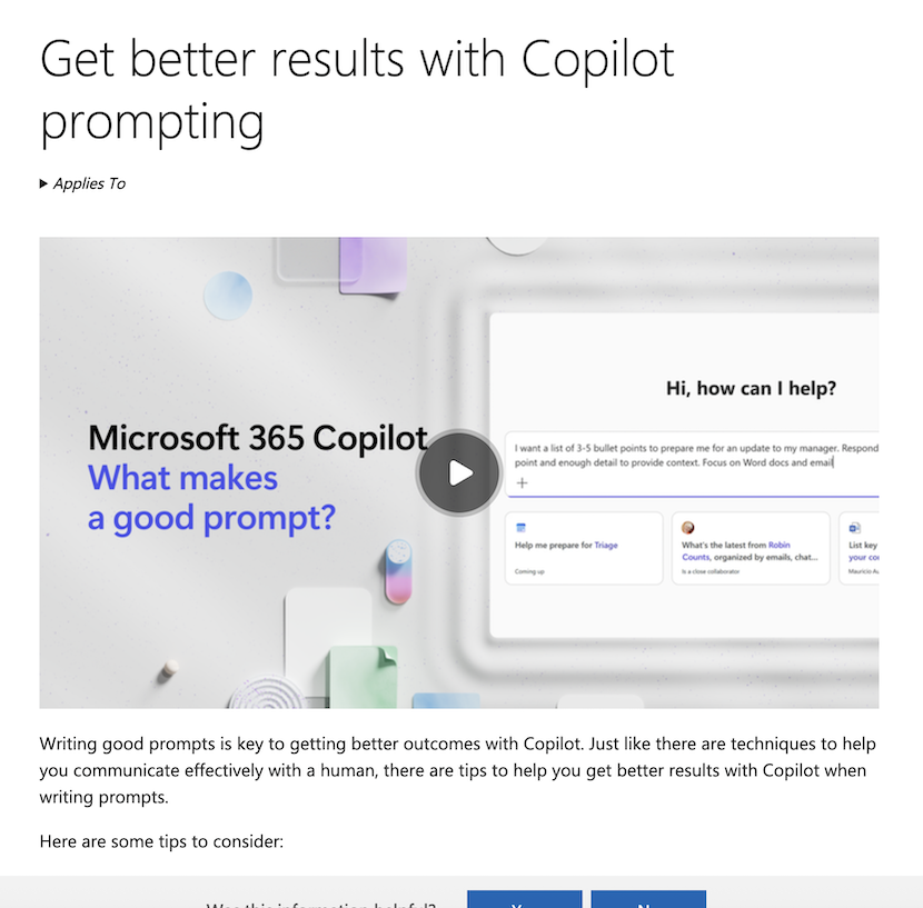 Read more about the article Get better results with Copilot prompting
