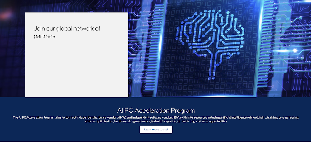 Read more about the article Intel: AI PC Acceleration Program